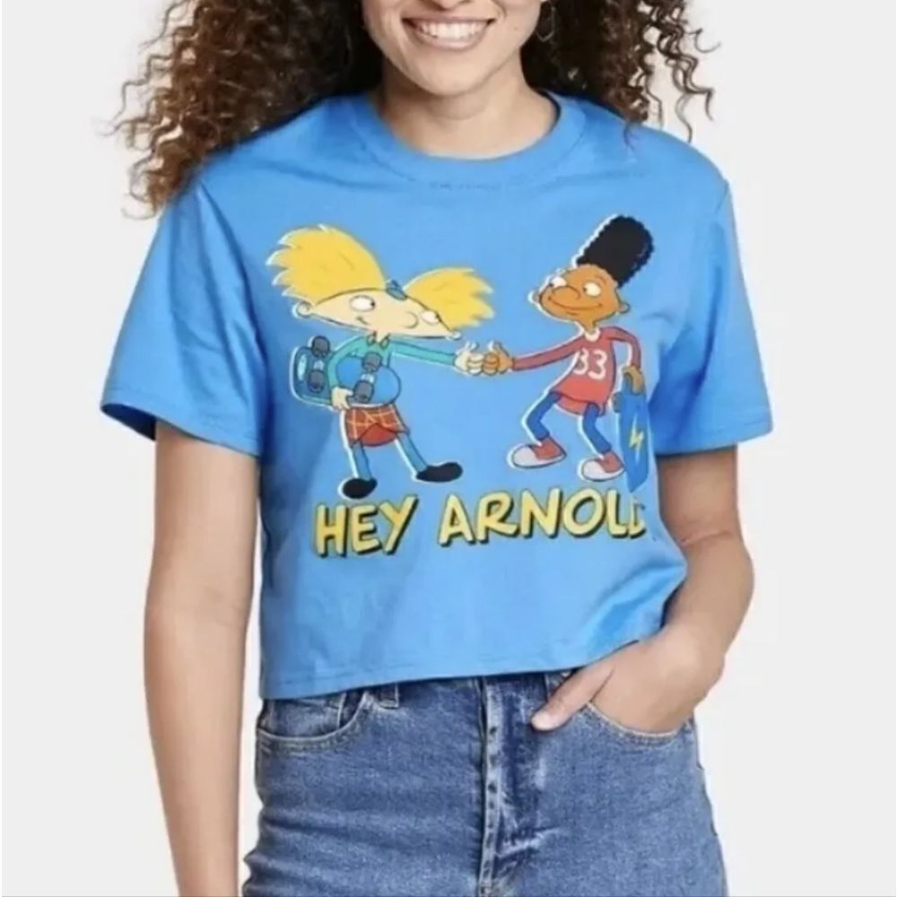 Hey Arnold Short Sleeve Cropped T-Shirt